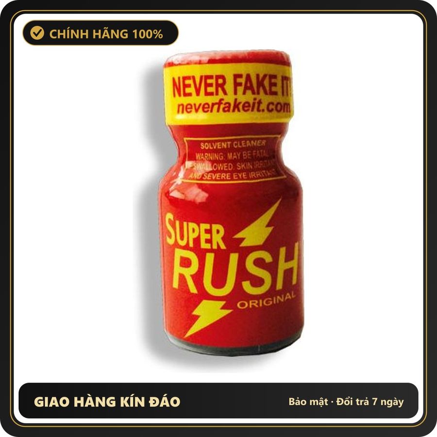 (Che Tên) Chai Hít Popper Super Rush đỏ 10ml by PWD – Made in USA 393537 Cao Cấp Bảo Đảm