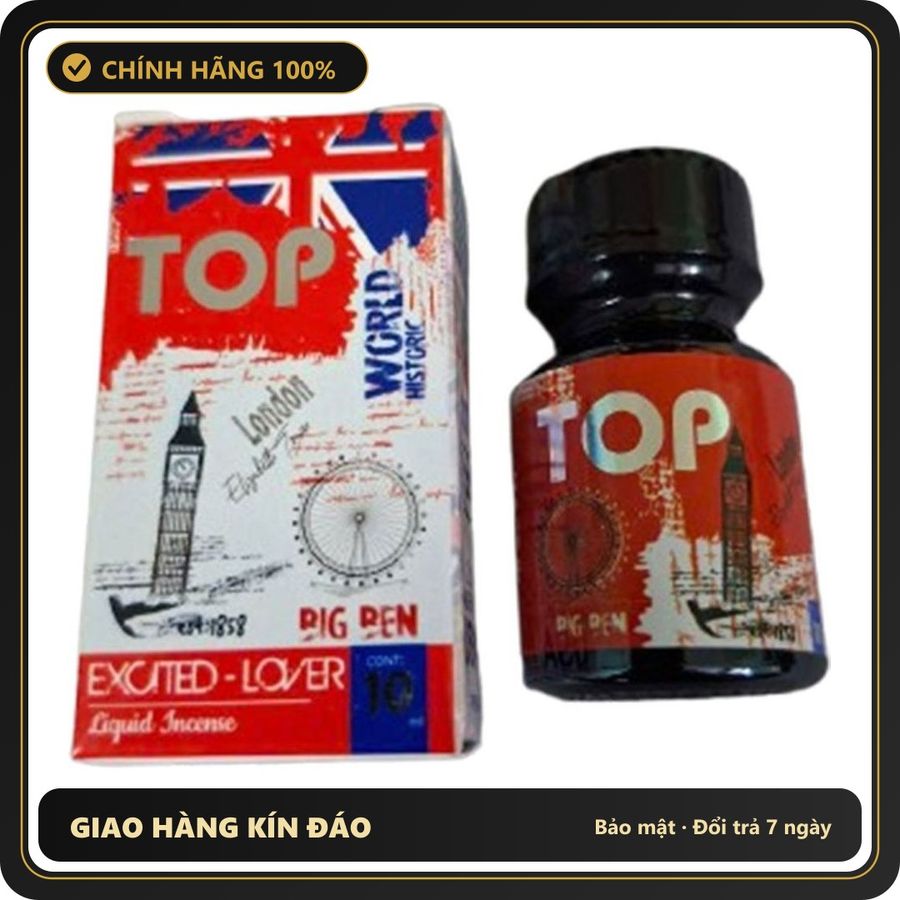 (Che Tên) Chai Hít Popper Top 10ml VHS Cleanner Exited Lover USA PWD 393541 Hộp Trắng Kín