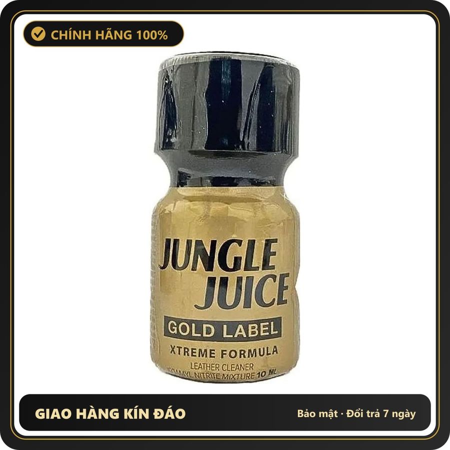 (Che Tên) Chai Hít Tăng Hưng Phấn Popper Jungle Juice Gold – 10ml – Nhập Mỹ 395444 Chuẩn Auth