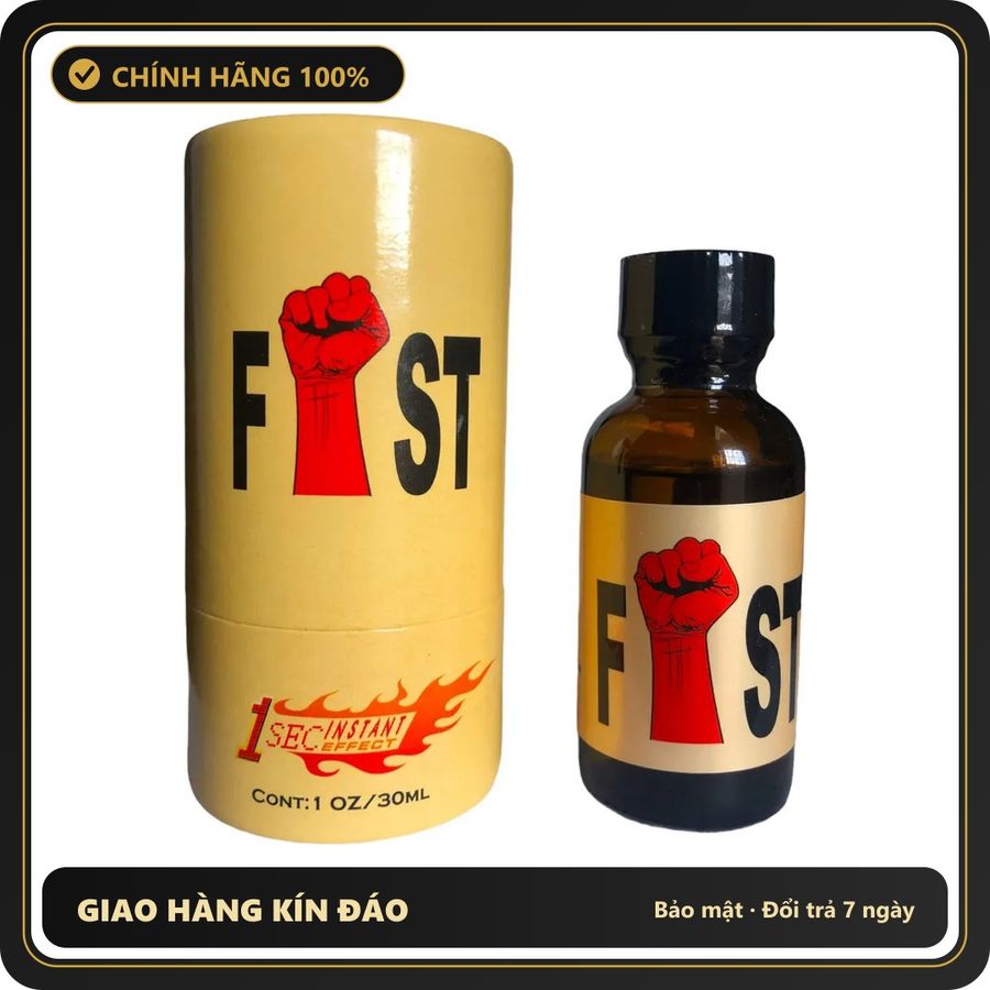 (Che Tên) Chai Hít Tăng Khoái Cảm Popper Fist Special Edition | Chai 30ml 395512 Hộp Trắng Kín