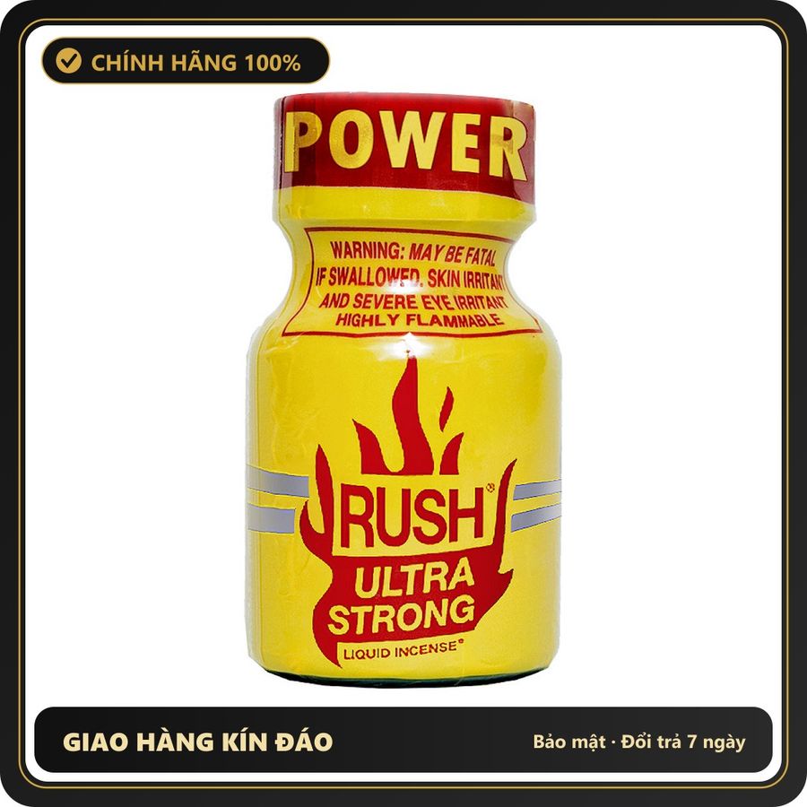 (Che Tên) Chai Hít Tăng Khoái Cảm Popper Rush Ultra Strong PWD USA Chai 10ml 396130 Hộp Trắng Kín