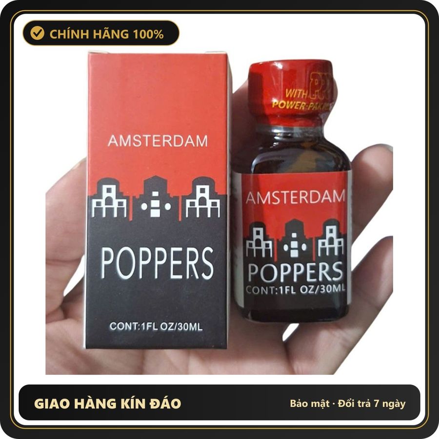 (Che Tên) Popper Amsterdam Chính Hãng Chai 30ml Hộp Trắng Kín