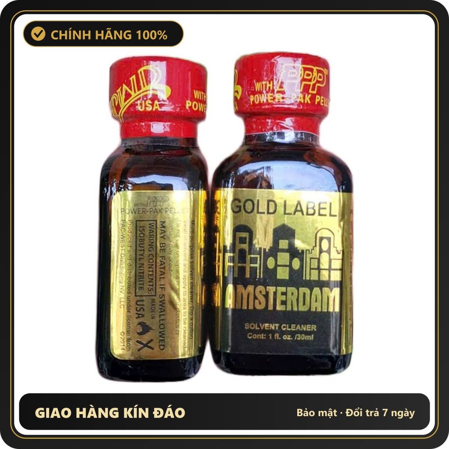 (Che Tên) Popper Amsterdam Gold Label 30ml Hỗ Trợ 24/7