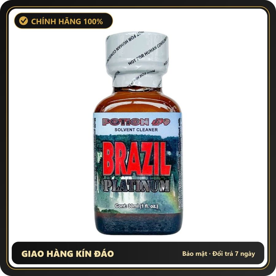 (Che Tên) Popper Brazil Platinum 30ml USA Loại Mạnh Chính Hãng 403442 - Hàng Mới Về