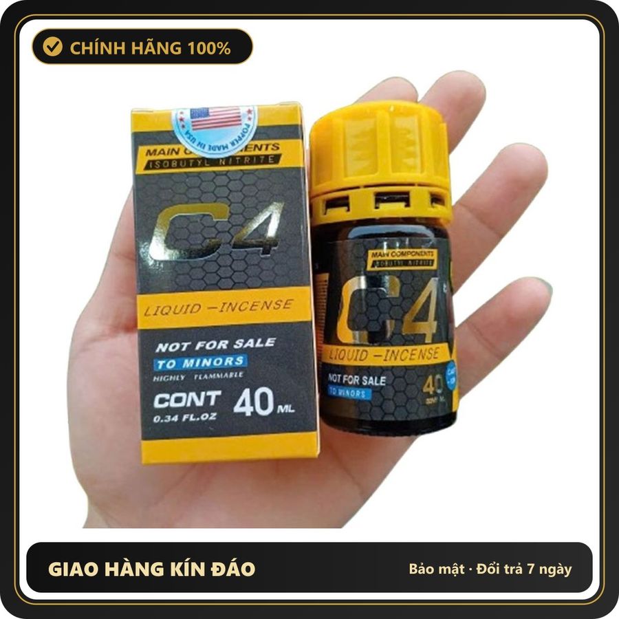 (Che Tên) Popper C4 Vàng 40ml Chính Hãng 405644 - Hàng Mới Về