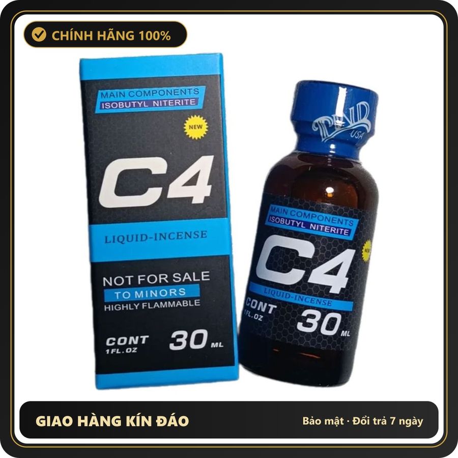 (Che Tên) Popper C4 Xanh 30ml USA Chuẩn Auth