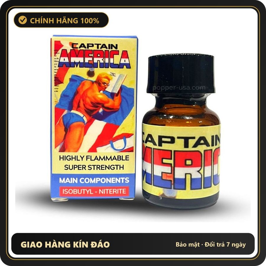 (Che Tên) Popper Captain America Phê Tột Đỉnh Siêu Hot 10ml 405648 Chuẩn Auth
