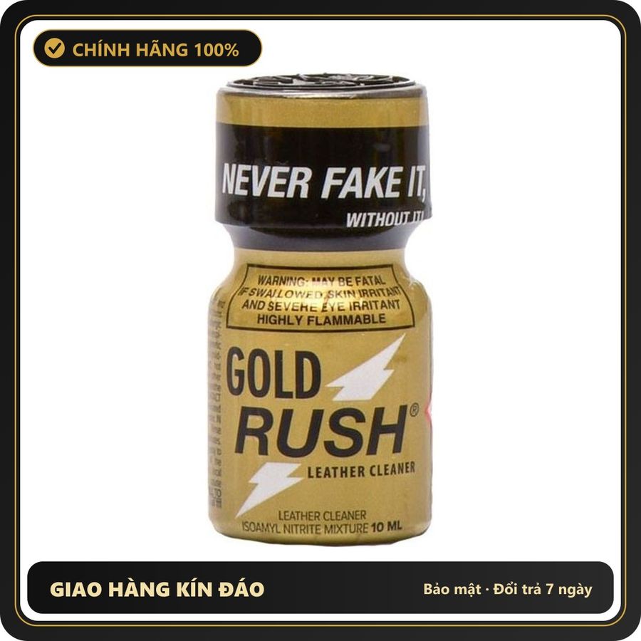 (Che Tên) Popper Gold Rush 10ml Chính Hãng PWD (USA) 409601 Cao Cấp Bảo Đảm
