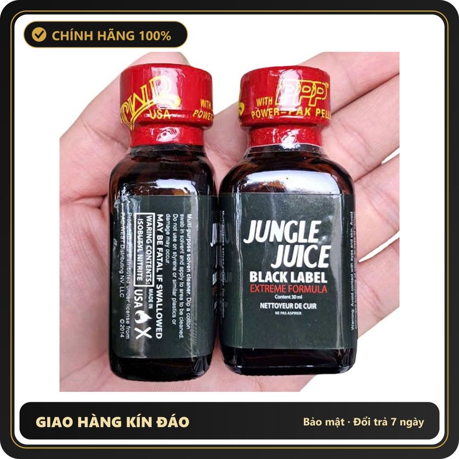 (Che Tên) Popper Jungle Juice Black Label PWD USA 30ml Chuẩn Auth