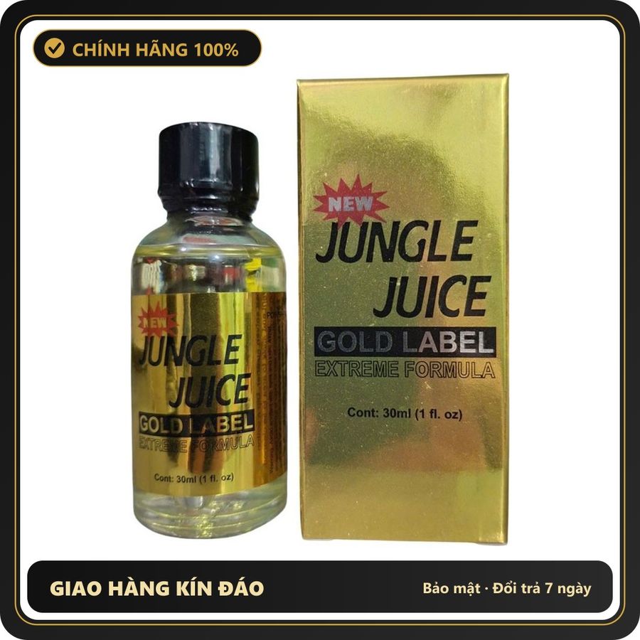 (Che Tên) Popper Jungle Juice Gold Label Extreme Formula 30ml Bảo Mật Tuyệt Đối