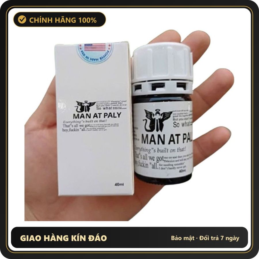 (Che Tên) Popper MAN AT PALY 40ml Trắng Mùi Dịu, Phê Mạnh, Chống Lờn 440197 - Hàng Mới Về