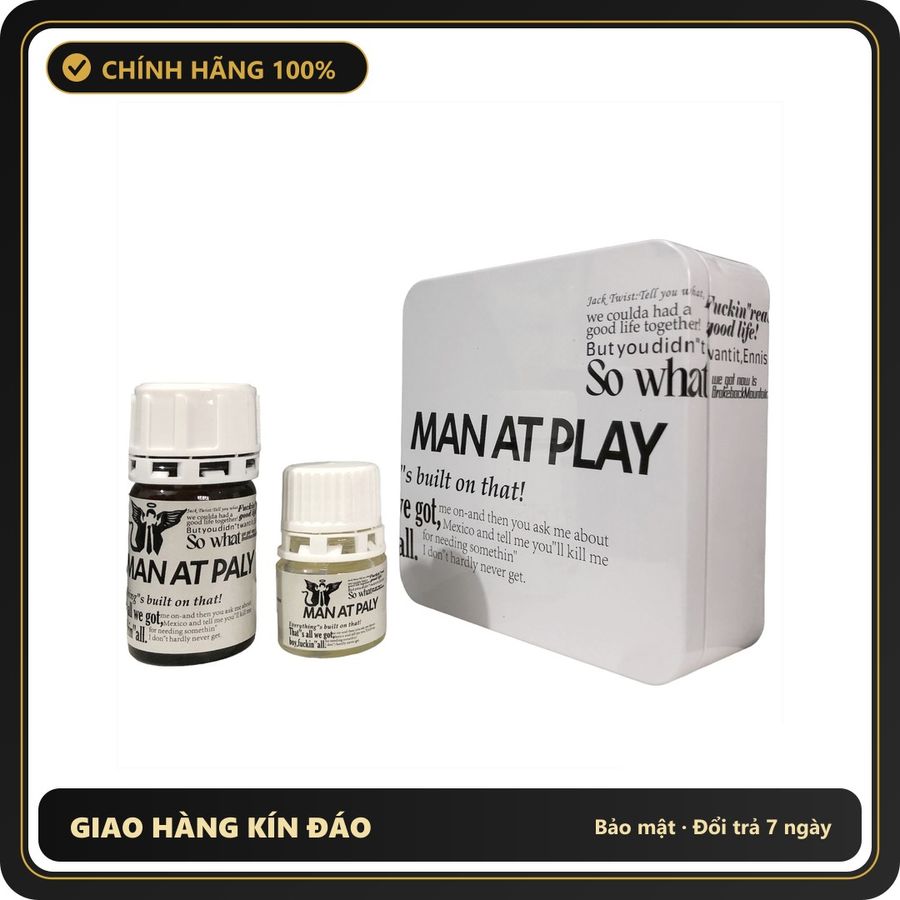 (Che Tên) Popper Man At Play Trắng Set 40ml + 20ml Cực Mạnh 440217 Chuẩn Auth