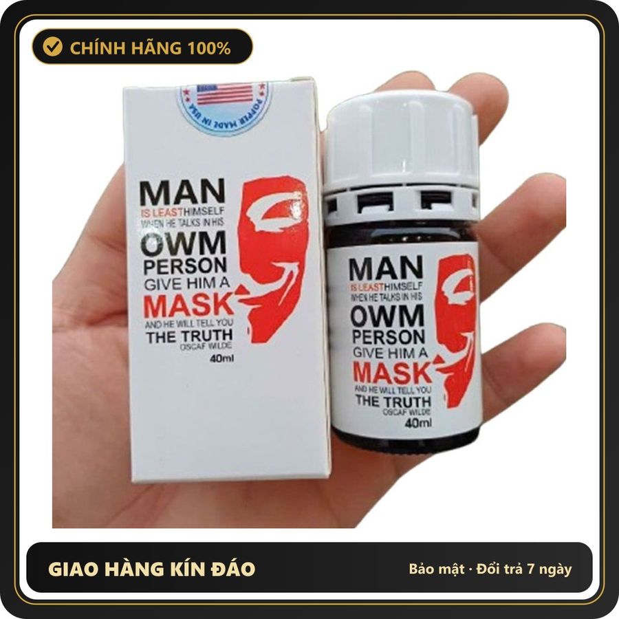 (Che Tên) Popper Mask Trắng 40ml Chính Hãng 443183 Hộp Trắng Kín