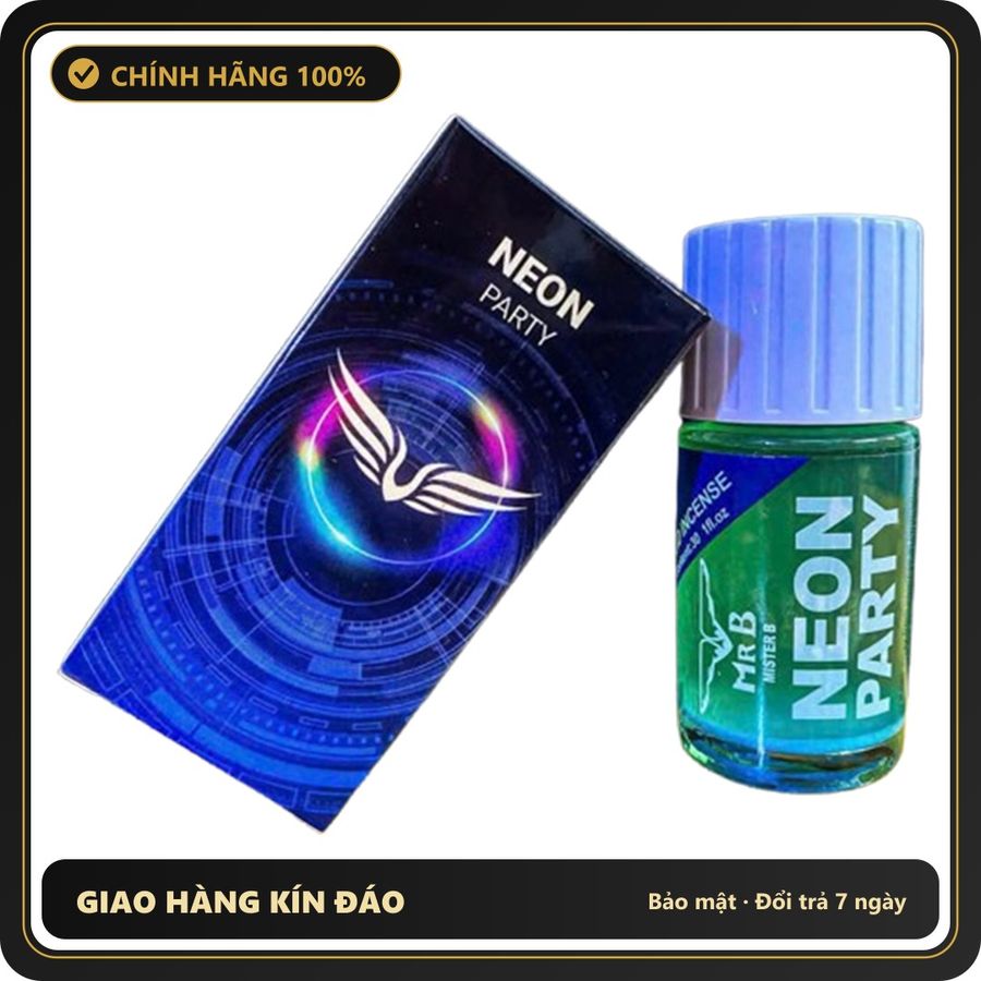 (Che Tên) Popper Neon Party Xanh Dương 40ml Chuẩn Auth