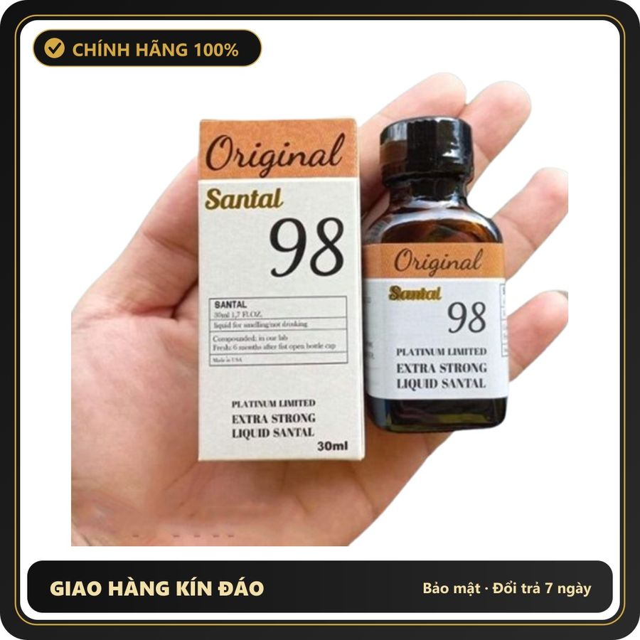 (Che Tên) Popper Original Santal 98 30ml Chính Hãng 448285 Hộp Trắng Kín