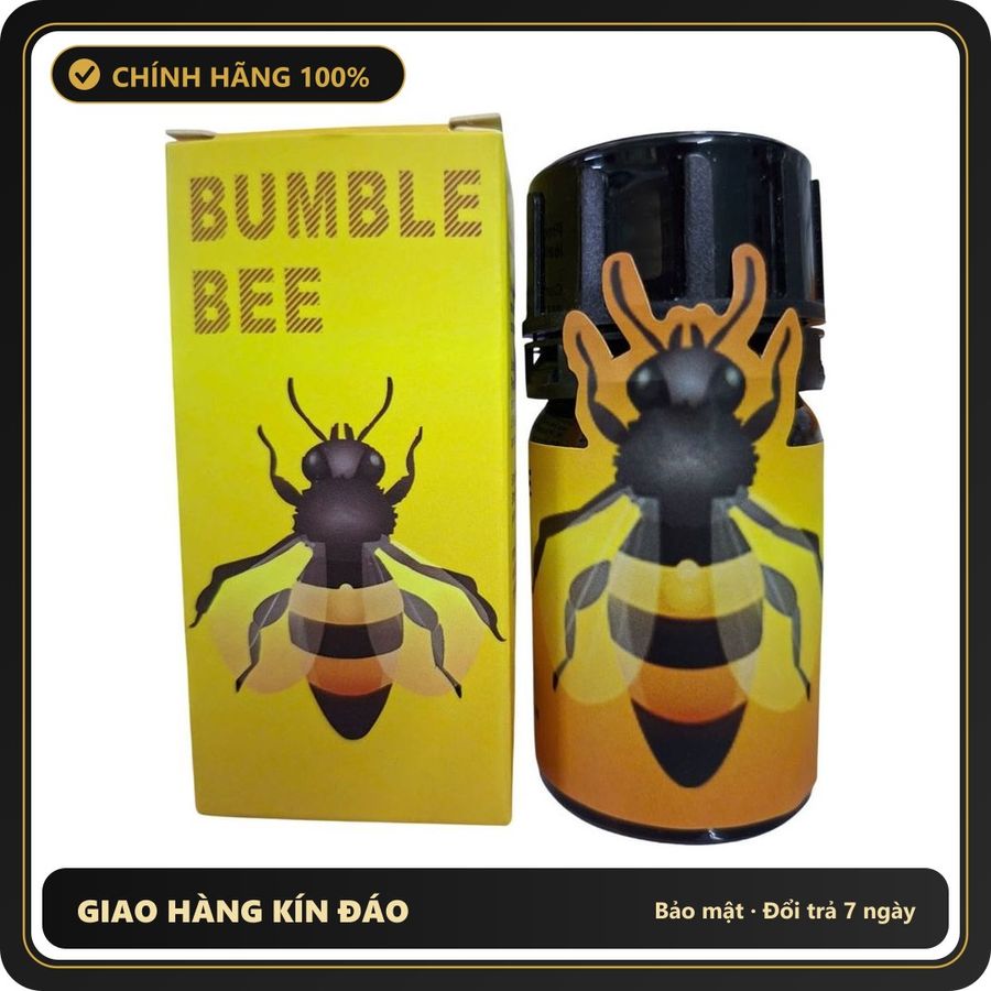 (Che Tên) Popper BUMBLE BEE CON ONG VÀNG 40ml Hỗ Trợ 24/7