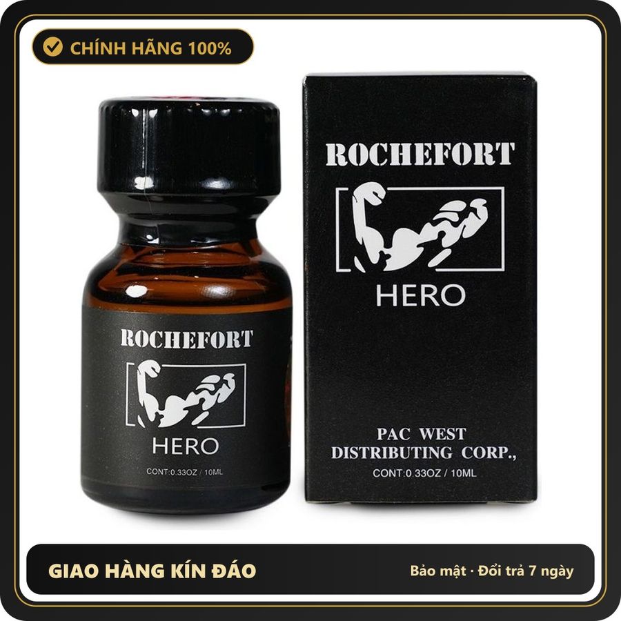 (Che Tên) Popper Rochefort Hero 10ml Chính Hãng Mỹ USA PWD 458837 Hỗ Trợ 24/7