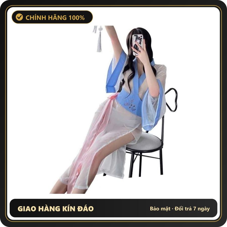 (Che Tên) Áo Choàng Ngủ Voan Cổ Trang Quyến Rũ - Đồ Hóa Trang Phụ Nữ Sang Trọng, Chất Liệu Cao Cấp, Phù Hợp Tiệc Tùng và Dã Ngoại - Hàng Mới Về