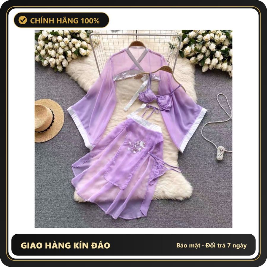 (Che Tên) Váy Cosplay Cổ Trang Đồ Ngủ Quyến Rũ - Thời Trang Huyền Bí Cho Dịp Hóa Trang, Tiệc Tùng, Hay Buổi Chụp Ảnh Nghệ Thuật Hộp Trắng Kín