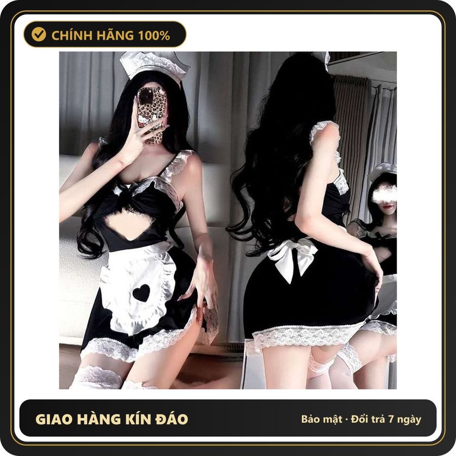 (Che Tên) Váy Cosplay Nàng Hầu Đồ Ngủ Sexy - Thiết Kế Quyến Rũ, Chất Liệu Thoáng Mát, Thích Hợp Dành Cho Tiệc, Cosplay, Hẹn Hò Hộp Trắng Kín