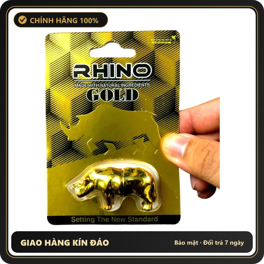 (Che Tên) [Chính Hãng USA] Rhino Gold Vỉ 1 Viên Cao Cấp Bảo Đảm