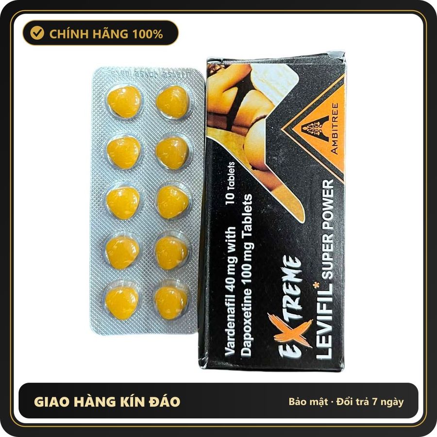 (Che Tên) (Hàng công ty) Viên Uống Extreme Levifil Super Power 140mg – Hộp 10 Viên Bảo Mật Tuyệt Đối