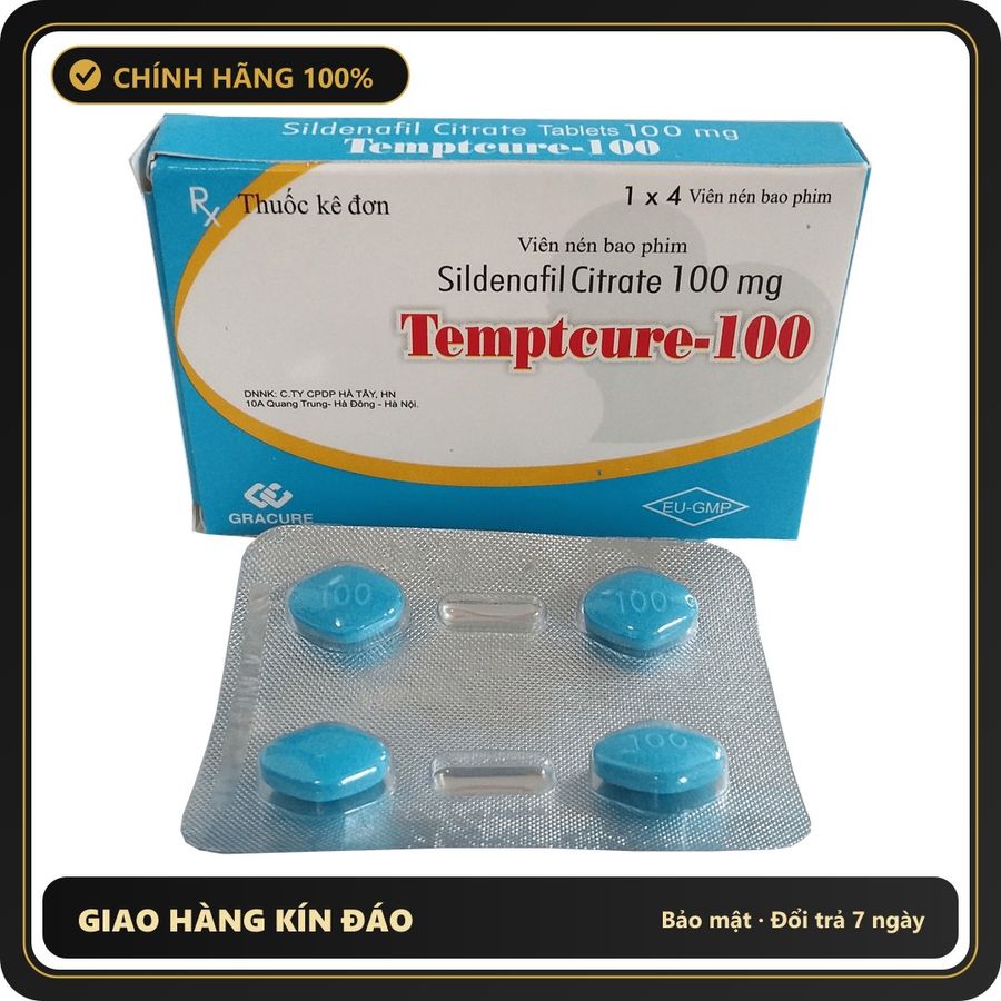 (Che Tên) Viên Uống Temptcure-100 Hỗ Trợ 24/7