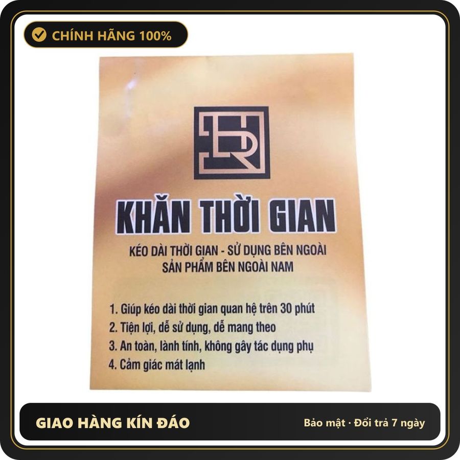 (Che Tên) Khăn Thời Gian 530430 Hộp Trắng Kín