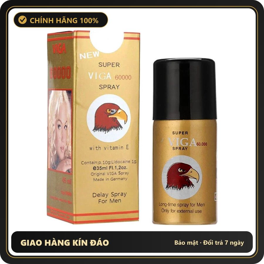 (Che Tên) Xịt Đức - Super Viga 60000 – 35ml - Hàng Mới Về