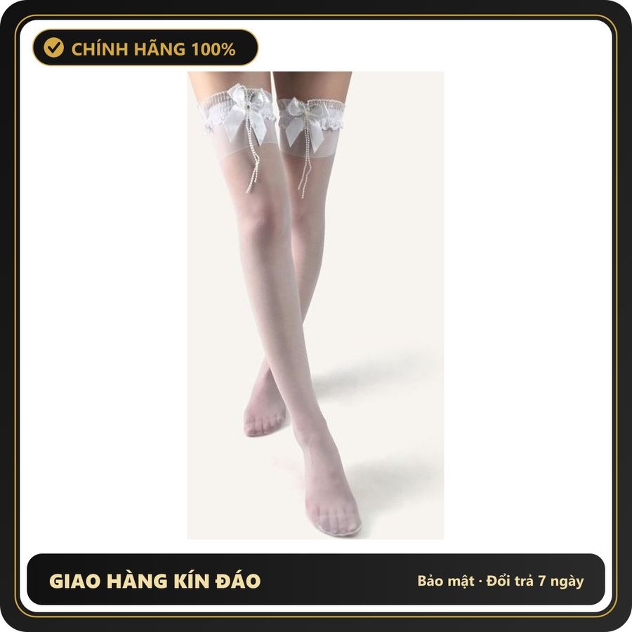 (Che Tên) Vớ Đùi Trơn Thắt Nơ Nữ - Phụ Kiện Thời Trang Thiết Kế Tinh Tế, Chất Liệu Mềm Mại, Thể Hiện Sự Nữ Tính, Quyến Rũ Cao Cấp Bảo Đảm
