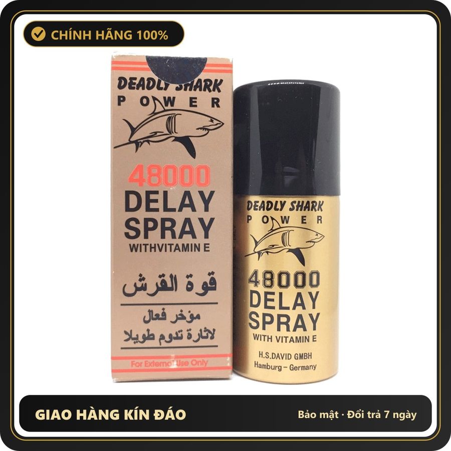 (Che Tên) Xịt Đức Deadly Shark 48000 – Kéo Dài Thời Gian – 45ml 560308 Bảo Mật Tuyệt Đối