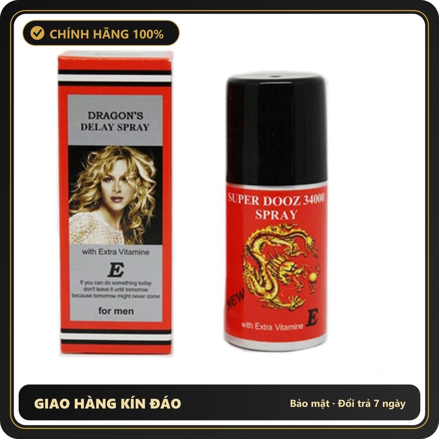(Che Tên) Xịt Đức Rồng Đỏ Super Dooz 34000 Spray – Kéo Dài Thời Gian – 45ml 560455 Bảo Mật Tuyệt Đối