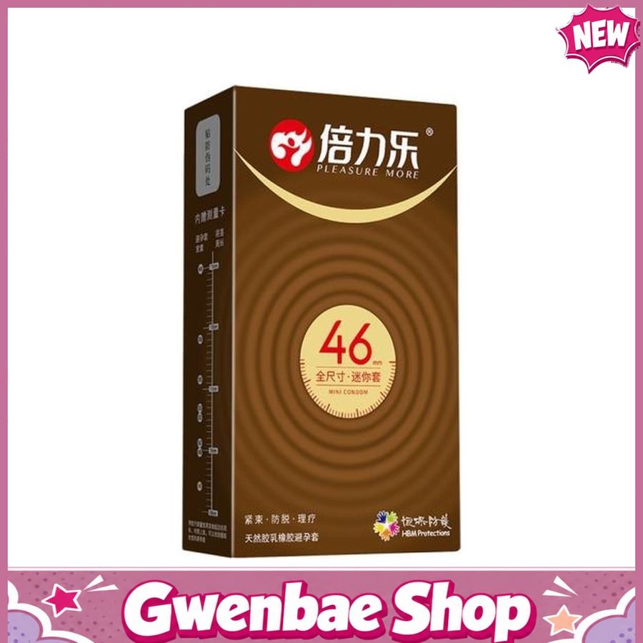 Bao cao su size nhỏ 46mm HBM 46 - Hộp 10 cái - Gwen Shop Chính Hãng