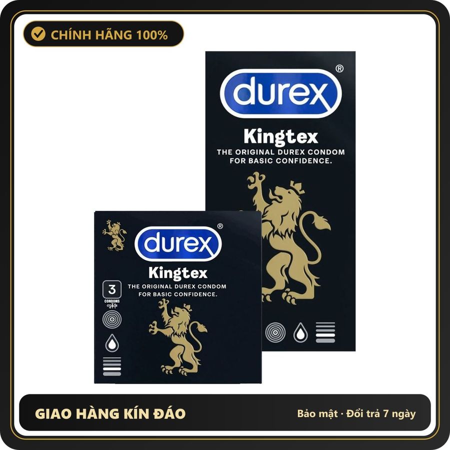 (Che Tên) Bao Cao Su Durex Kingtex 565133 Giao Nhanh Toàn Quốc