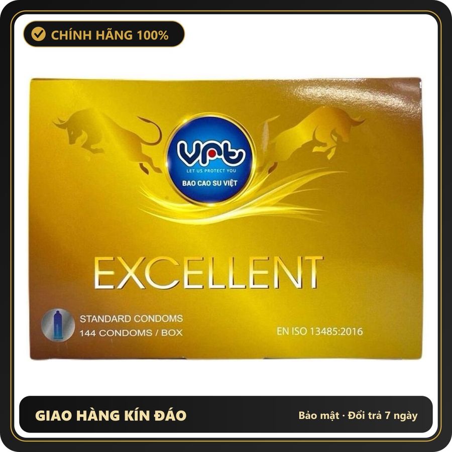 (Che Tên) Bao Cao Su Khách Sạn VRT Excellent Hộp 144 Chiếc Chính Hãng Giá Siêu Rẻ Hỗ Trợ 24/7