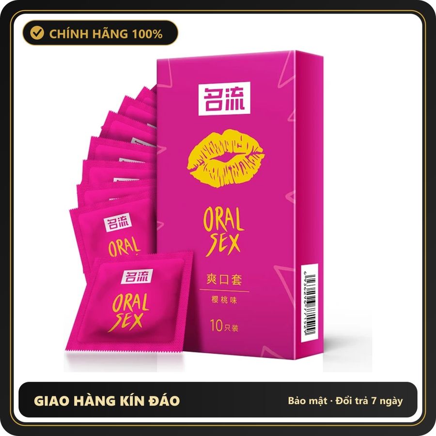 (Che Tên) Bao Cao Su Quan Hệ Miệng Mingliu Oral Sex – Hương Anh Đào – Hộp 10 cái 565585 Hộp Trắng Kín