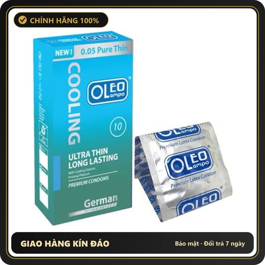 (Che Tên) Bao Cao Su Oleo Cooling Ultra Thin Long Lasting 567893 Bảo Mật Tuyệt Đối