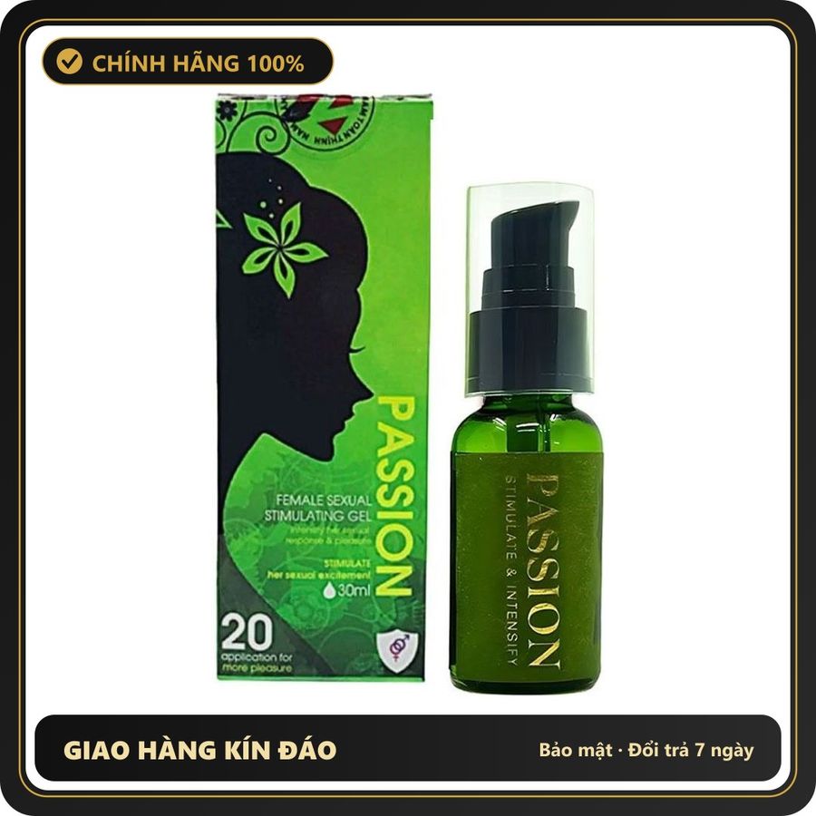 (Che Tên) Gell Bôi Trơn Tăng Khoái Cảm Nữ Passion – Chai 30ml - Hàng Mới Về