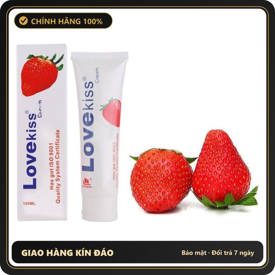 (Che Tên) Gell Bôi Trơn Love Kiss Hương Dâu 100ml 575994 Chuẩn Auth