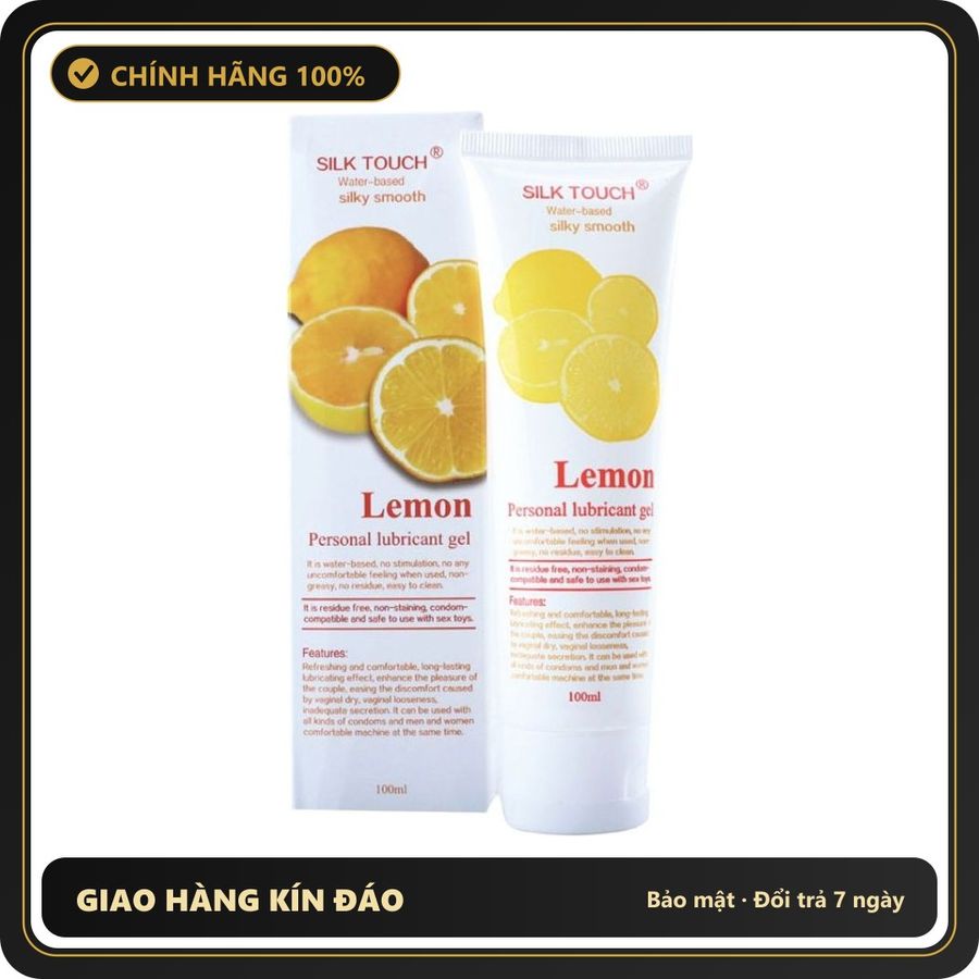 (Che Tên) Gell Bôi Trơn Silk Touch Hương Chanh – 100ml Bảo Mật Tuyệt Đối