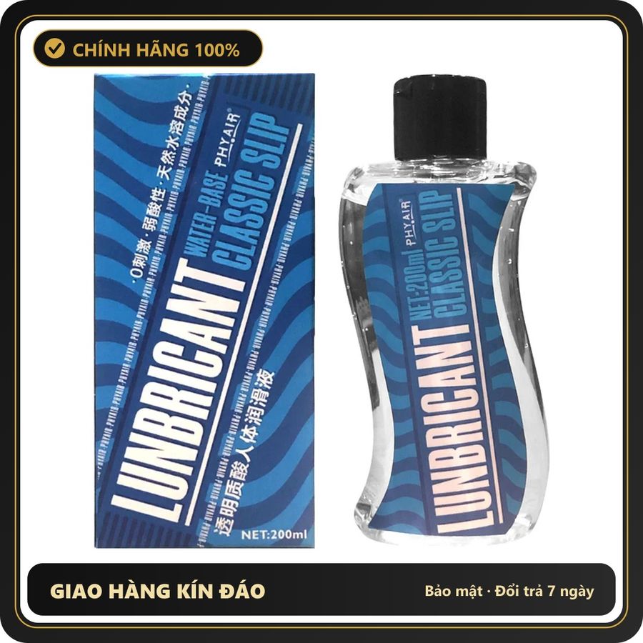 (Che Tên) Gell Bôi Trơn Gốc Nước – Phyair Classic Slip – Chai 200ml Cao Cấp Bảo Đảm