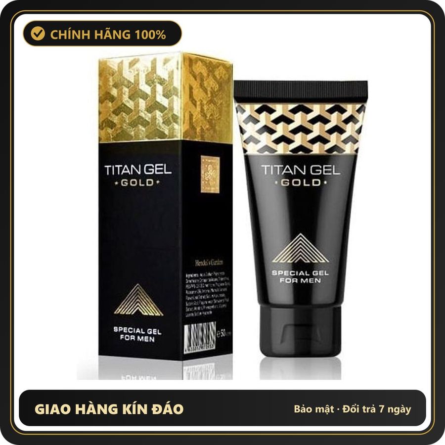 (Che Tên) Gel Titan Gold Bôi Russia Tăng Kích Thước Hộp Trắng Kín