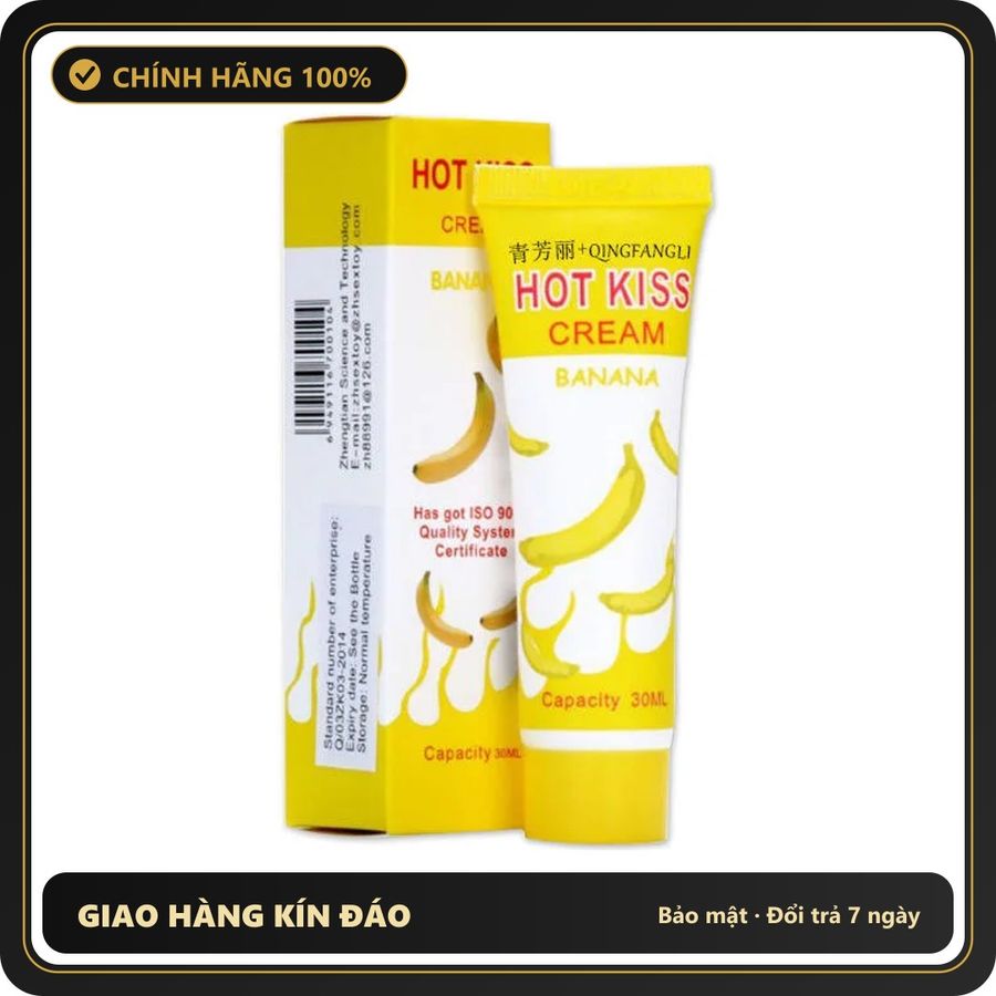 (Che Tên) Gell Bôi Trơn Hot Kiss Hương Chuối 30ml 578138 Bảo Mật Tuyệt Đối