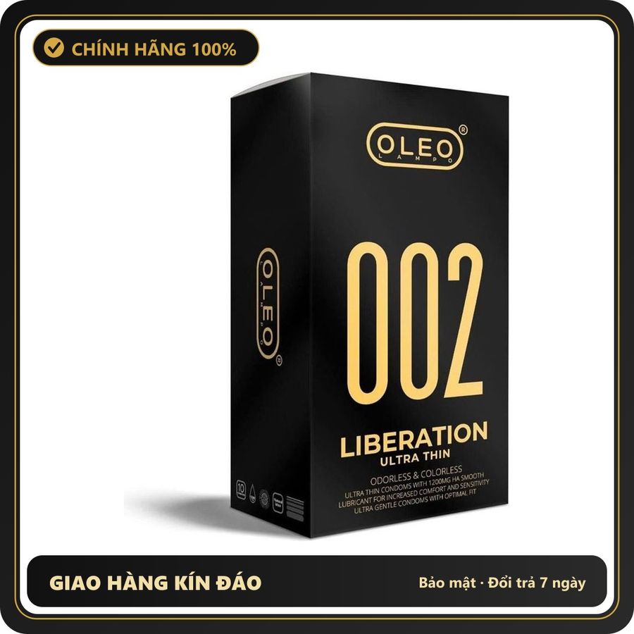 (Che Tên) Bao Cao Su Oleo 0.02 Liberation Siêu Mỏng Nhiều Gel – Hộp 10 Cái - Hàng Mới Về