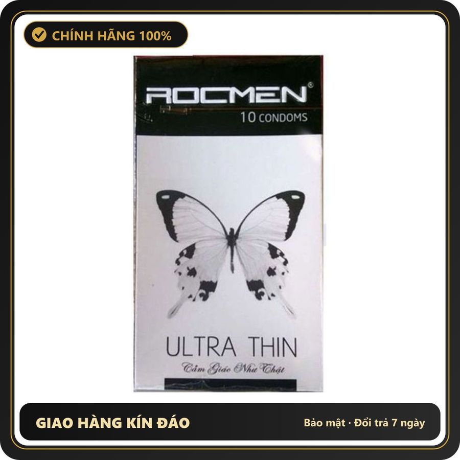 (Che Tên) Bao Cao Su Rocmen Ultra Thin 0.03mm Size Nhỏ 50mm - Hộp 10 Cái, Cảm Giác Tự Nhiên, Bảo Vệ Hiệu Quả, Dành Cho Cặp Đôi Cao Cấp Bảo Đảm