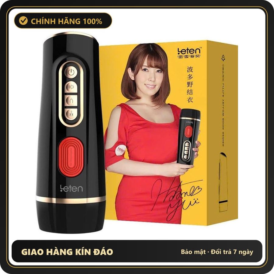 (Che Tên) Âm Đạo Giả Leten JAV 5 Tự Động Rung Rên Co Bóp Cực Phê 612545 Hộp Trắng Kín