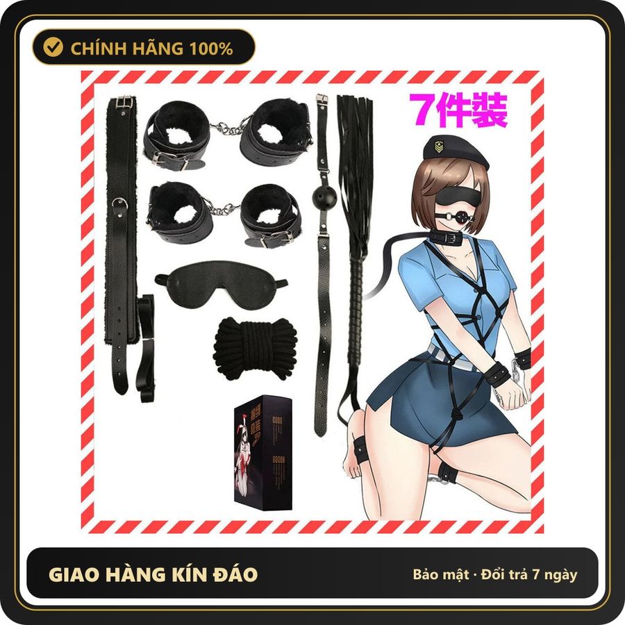 (Che Tên) Bộ Đồ Chơi BDSM 7 Món Cosplay Siêu Kích Thích 622419 Cao Cấp Bảo Đảm