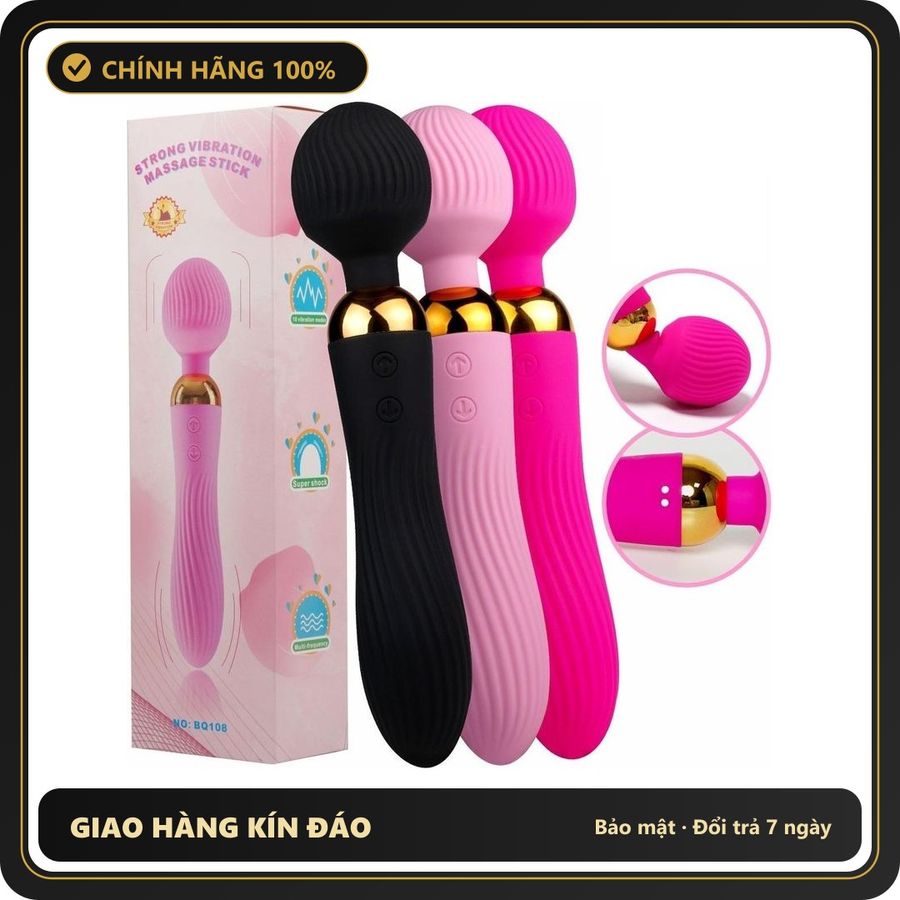 (Che Tên) Chày Rung Hai Đầu 18 Chế Độ Cho Nữ Giao Nhanh Toàn Quốc