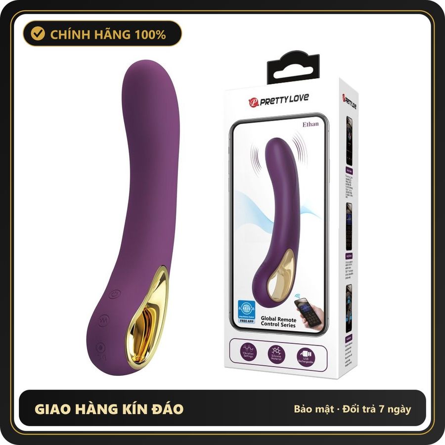 (Che Tên) Dương Vật Giả Pretty Love Ethan Điều Khiển App 630914 Bảo Mật Tuyệt Đối