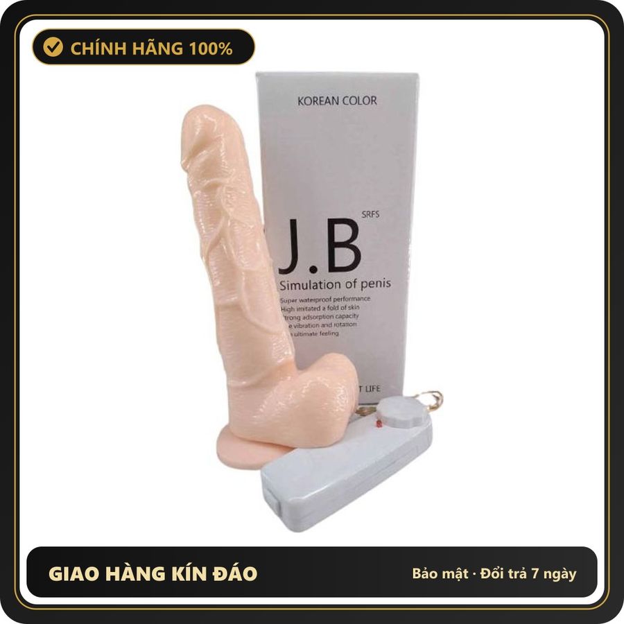 (Che Tên) Dương Vật Giả Gắn Tường JB Rung Nhiều Chế Độ 631894 Hộp Trắng Kín